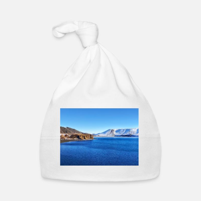Arctic dreamy mountains Organic Baby Cap