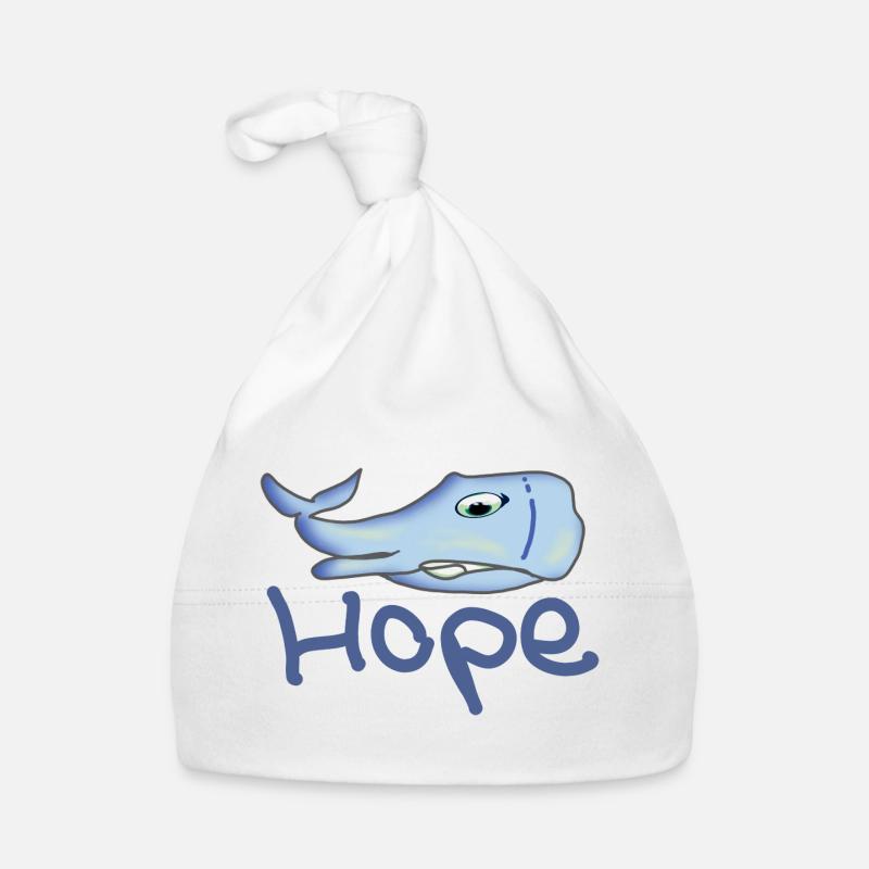 Hope the sick whale humpback whale as cartoon Organic Baby Cap