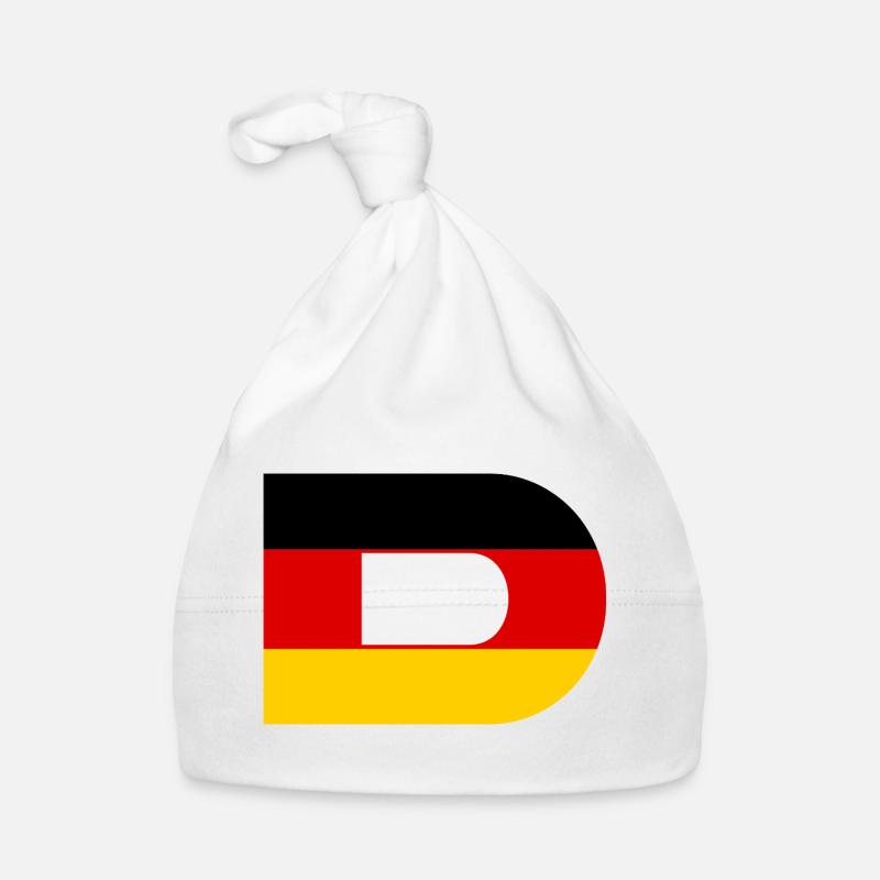 D- Germany Flag Style Organic Baby Cap