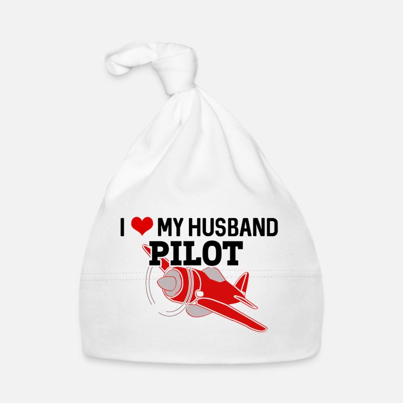 Stolze Frau eines Piloten Baby Bio-Mütze