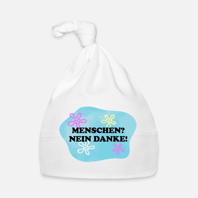 Menschen? Nein Danke! | Sarkastisches Retro Meme Baby Bio-Mütze