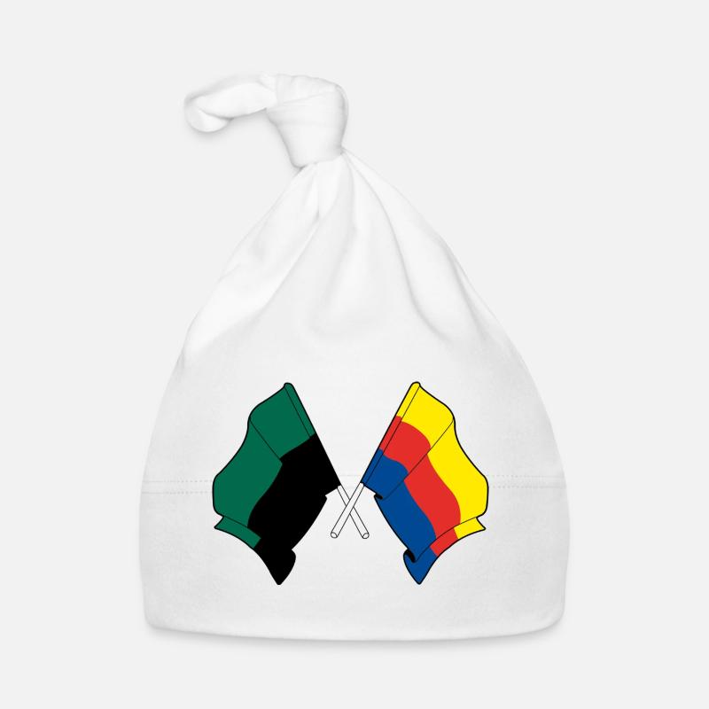 Texel et Hollande-Septentrionale Drapeaux croisés Bonnet bio Bébé
