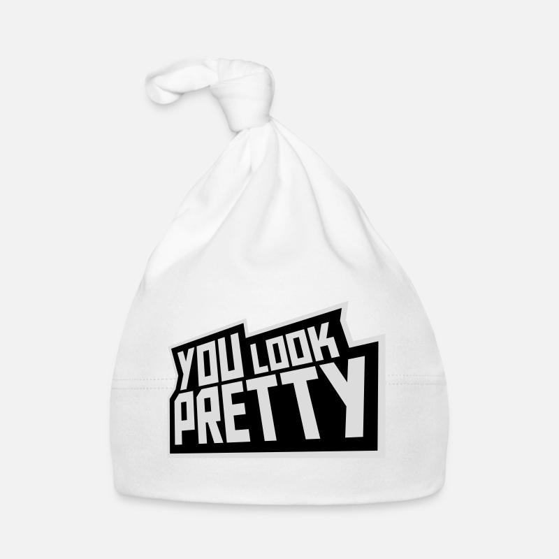 You Look Pretty Funny Complement Self Love Logo Organic Baby Cap