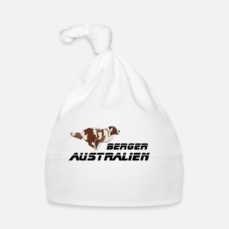 berger australien - Bonnet bio Bébé - blanc