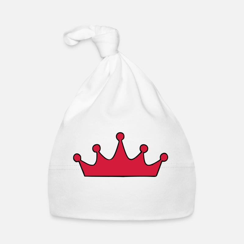 couronne à personnaliser - Bonnet bio Bébé - blanc