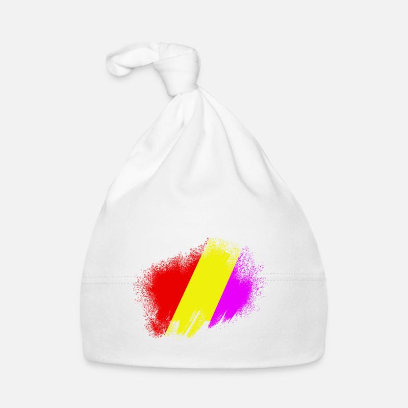 Drapeau de la République - Bonnet bio Bébé - blanc