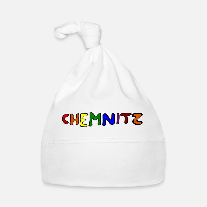 Chemnitz reste coloré - Bonnet bio Bébé - blanc