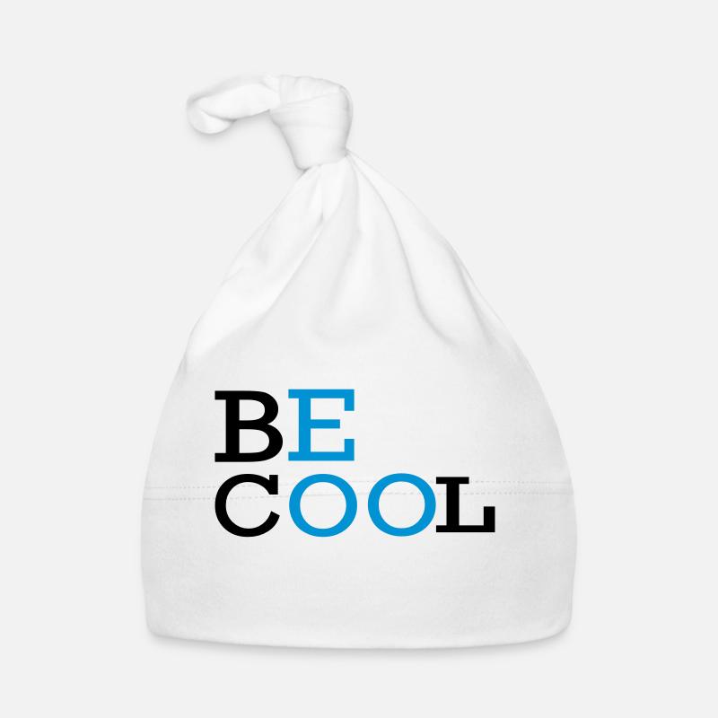 BE COOL logo de texte - Bonnet bio Bébé - blanc