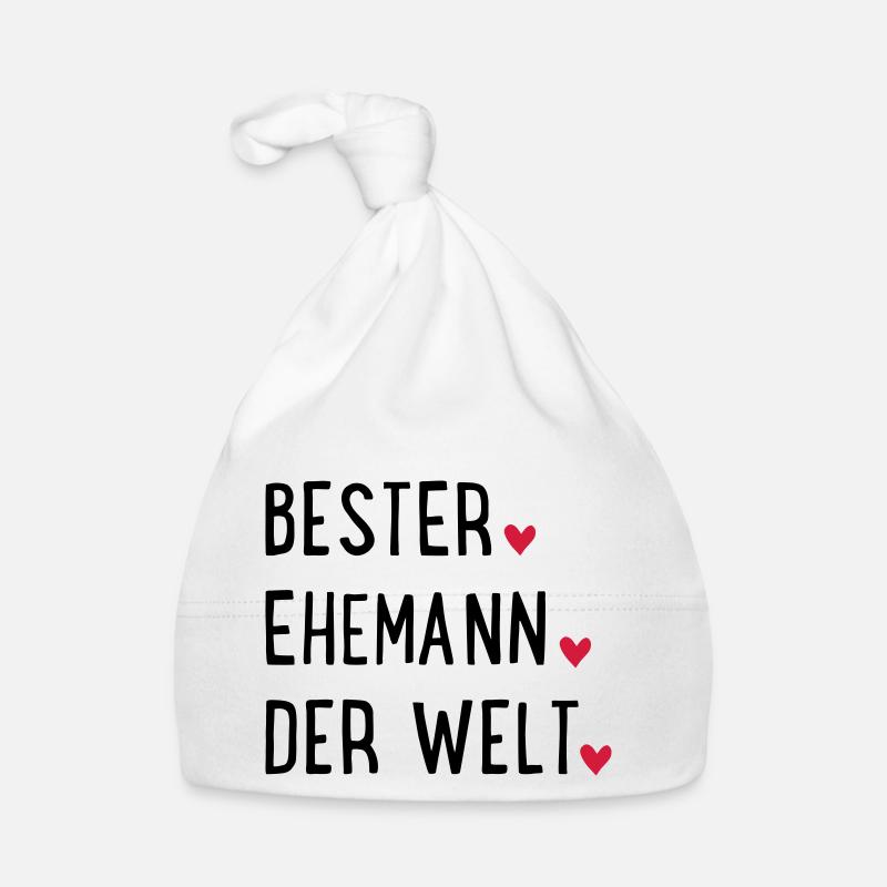 Bester Ehemann der Welt - Baby Bio-Mütze - Weiß