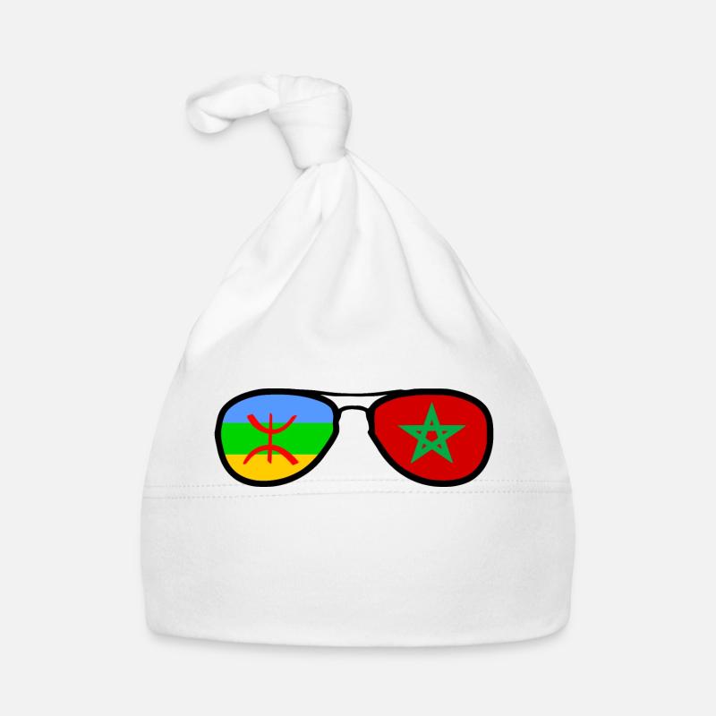 Drapeau Amazigh Maroc - lunettes Bonnet bio Bébé