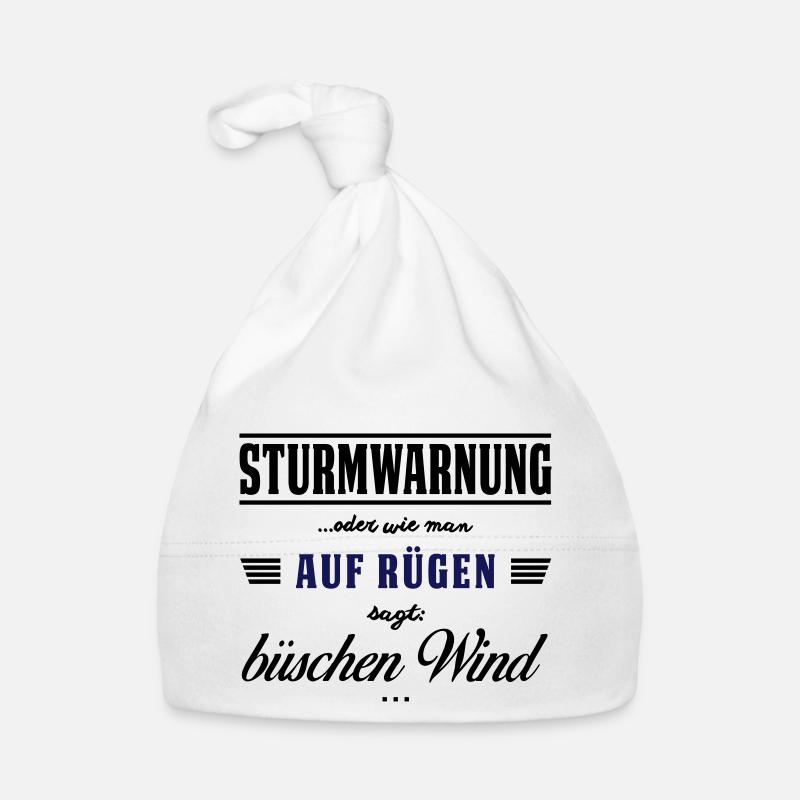 Sturmwarnung Rügen - büschen Wind Baby Bio-Mütze