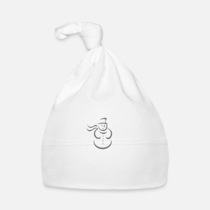 Schneemann Baby Bio-Mütze