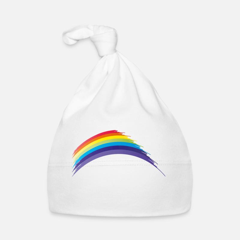 rainbow abstrakter Regenbogen in den Chakrafarben Baby Bio-Mütze
