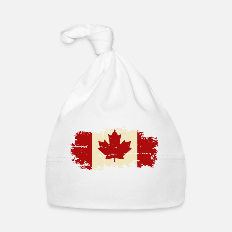 Canada Drapeau canadien, Arrière-plan Célébration Art Bonnet bio Bébé