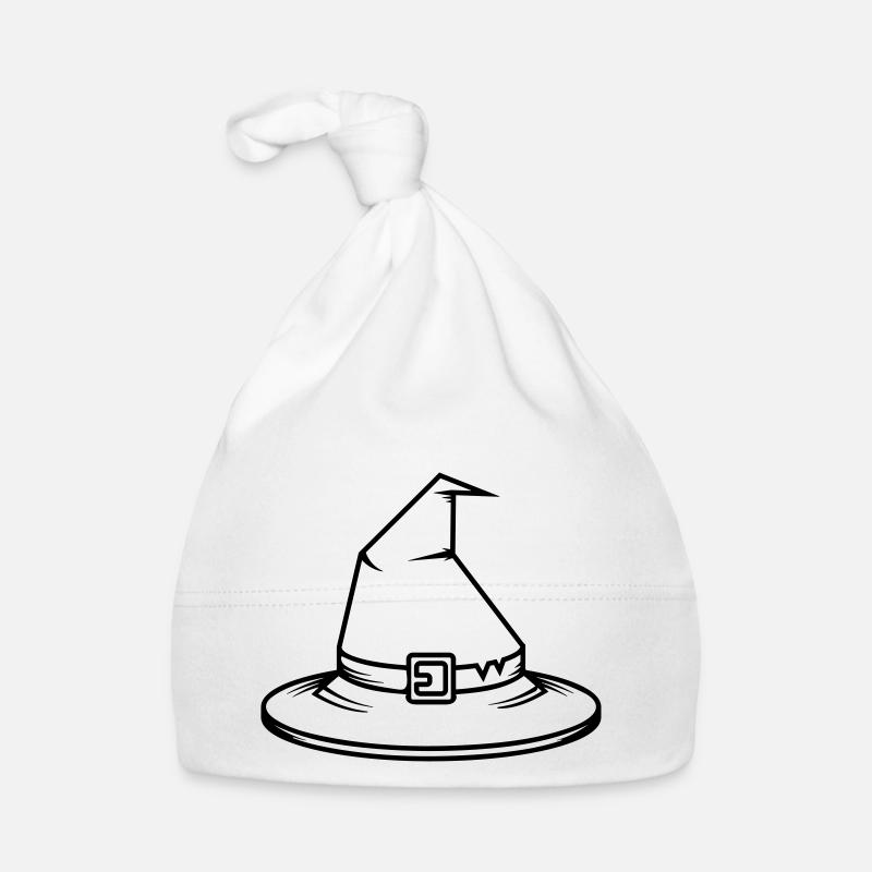 Chapeau magique sorcière - Bonnet bio Bébé - blanc