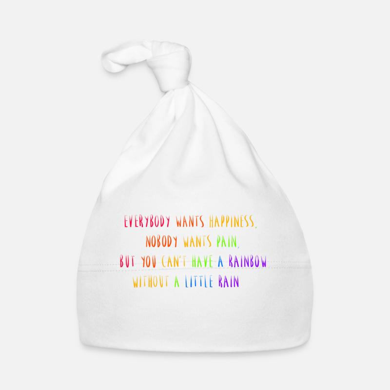 Rainbow saying Organic Baby Cap