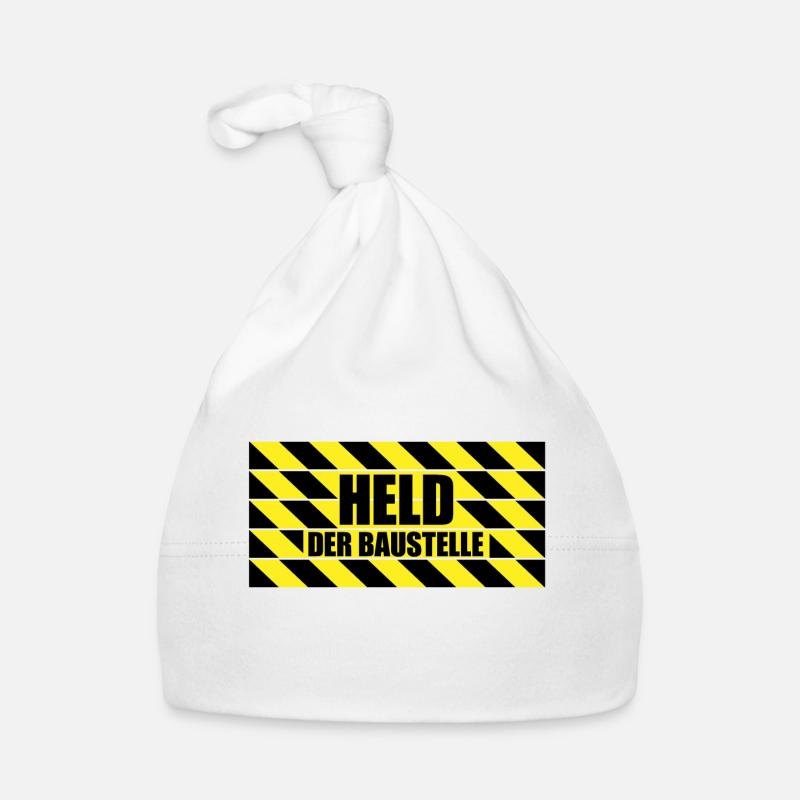 Held der Baustelle! | Bauarbeiter Geschenkidee Baby Bio-Mütze