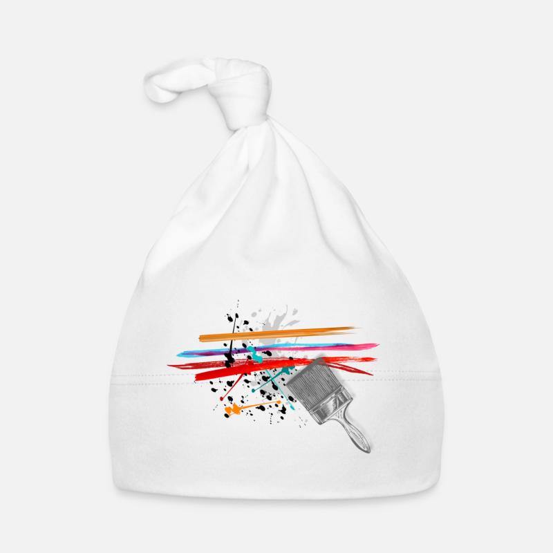 Paint Brush Painting Painter Blobs Organic Baby Cap