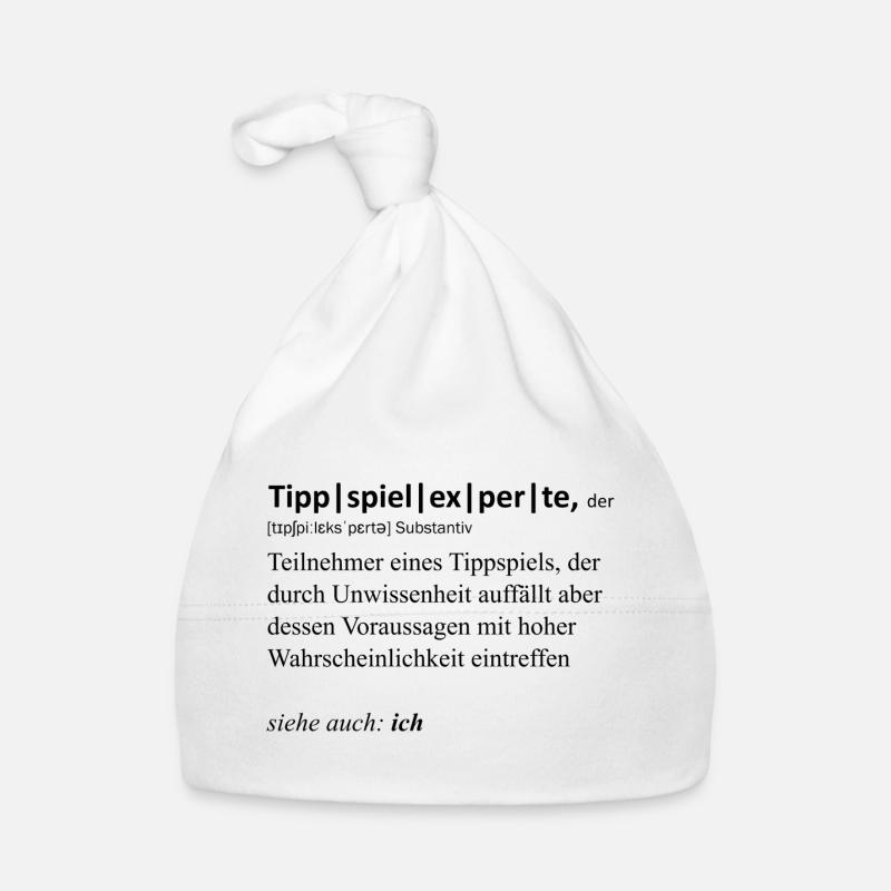 Tippspielexperte, der Baby Bio-Mütze