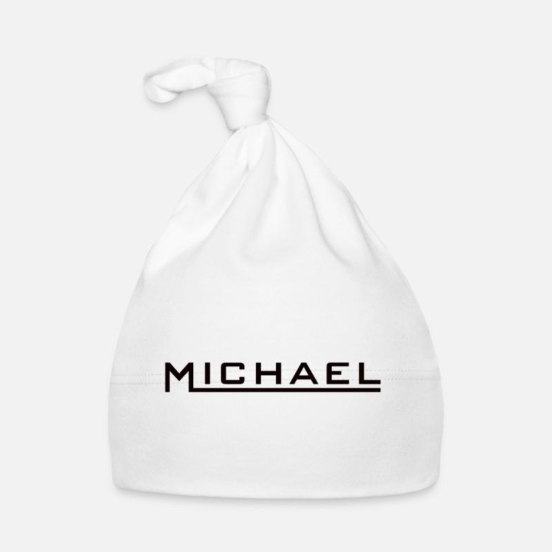 Michael Name Design noir Bonnet bio Bébé
