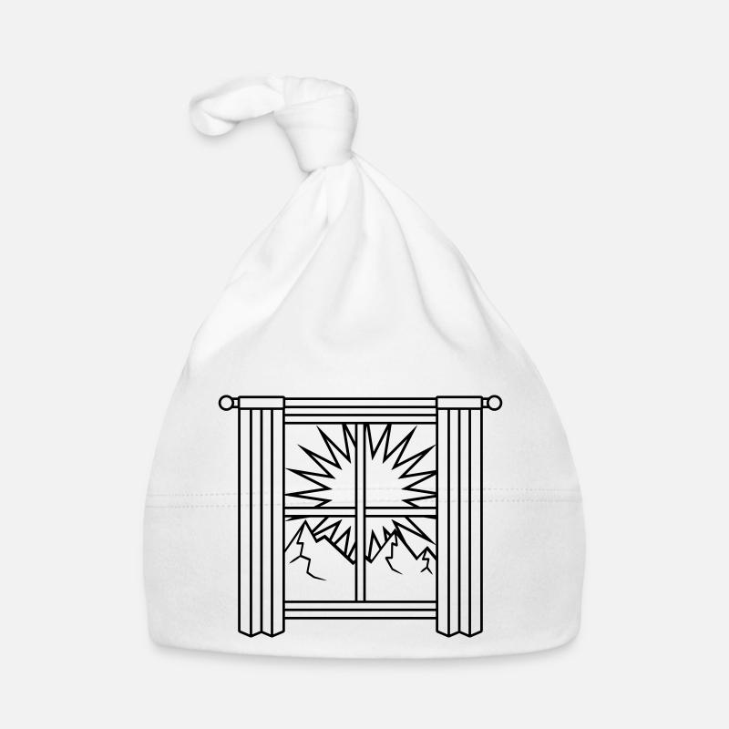 Mountains View Window Curtain Organic Baby Cap