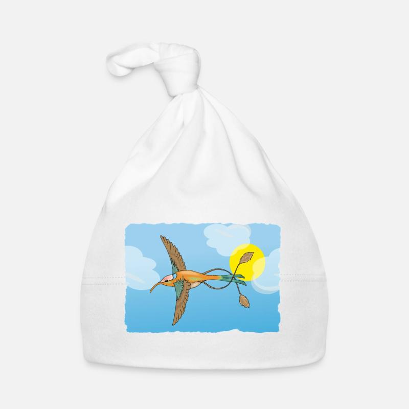 Le colibri - Bonnet bio Bébé - blanc