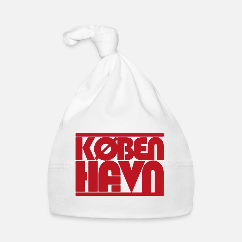 Copenhague, Danemark Description de la conception typographique Bonnet bio Bébé