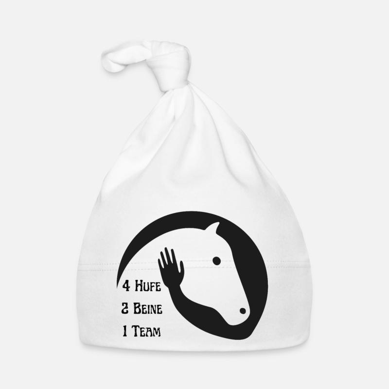4 Hufe 2 Beine 1 Team Baby Bio-Mütze