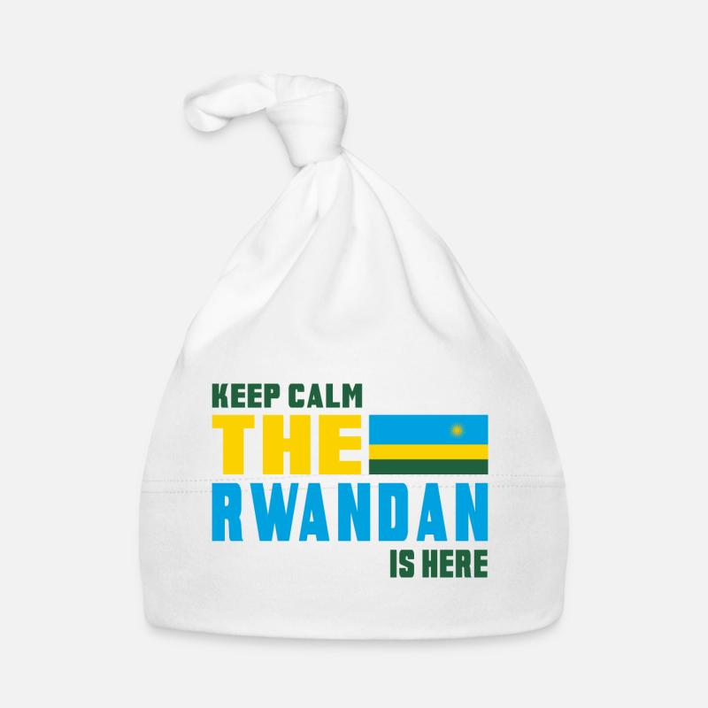 Keep calm Rwanda flag design Organic Baby Cap