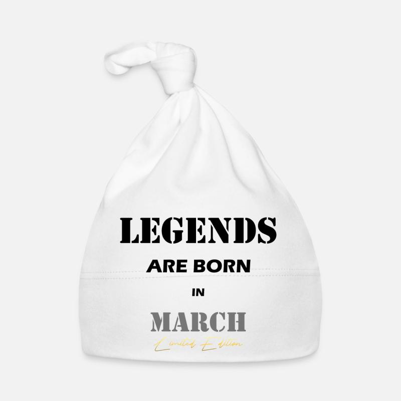 Mars Legends Cadeau noir - Bonnet bio Bébé - blanc