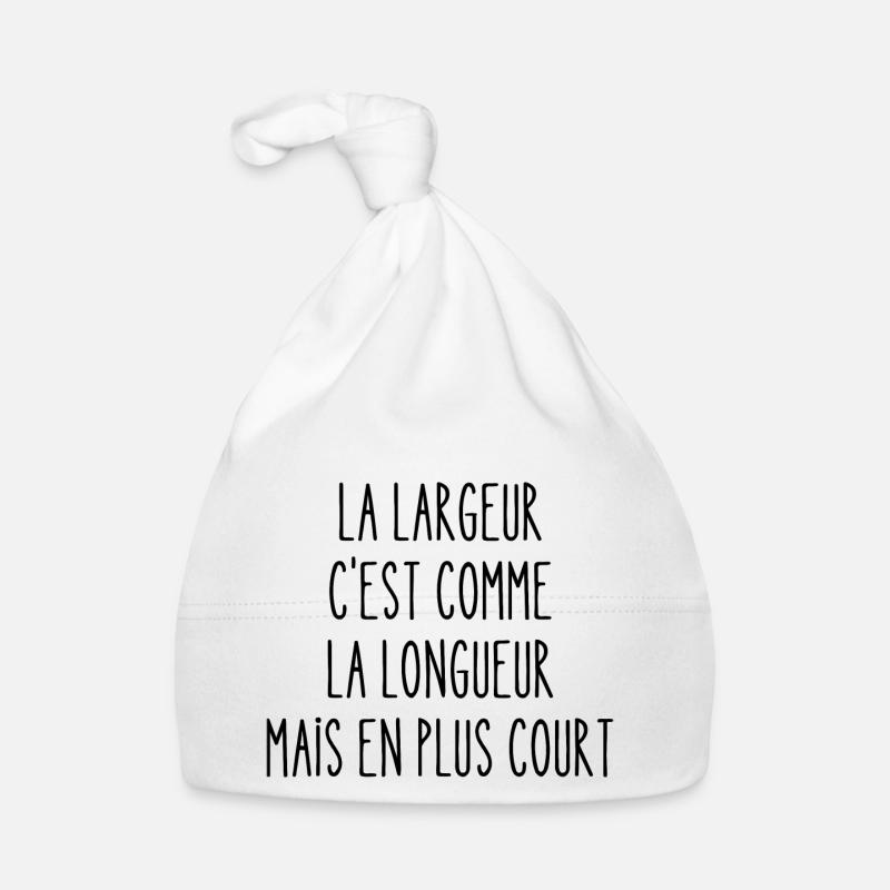 la largeur c'est comme la longueur Bonnet bio Bébé