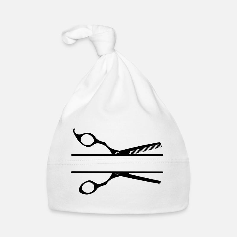 Bannière texte logo coiffeur peigne ciseaux Bonnet bio Bébé