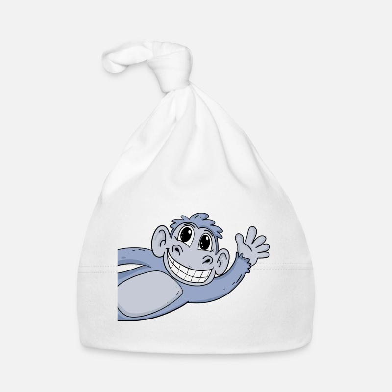 Affe Gruß Begrüßung Baby Bio-Mütze