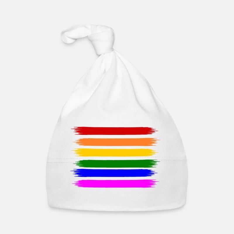 Regenbogen Regenbogenfahne Baby Bio-Mütze