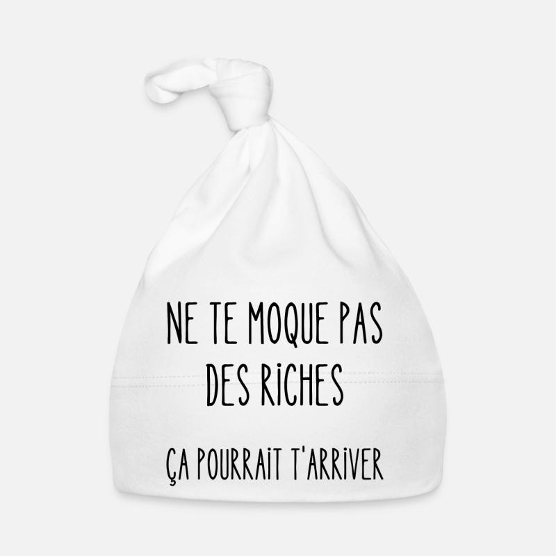 ne te moque pas des riches Bonnet bio Bébé