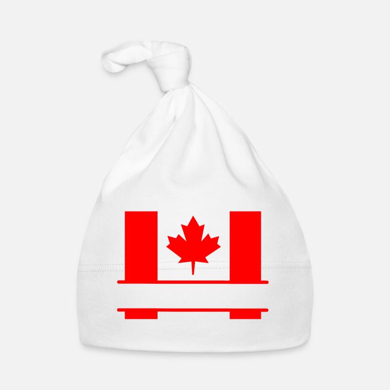 Drapeau du Canada avec un espace de la feuille d’érable pour le texte Bonnet bio Bébé