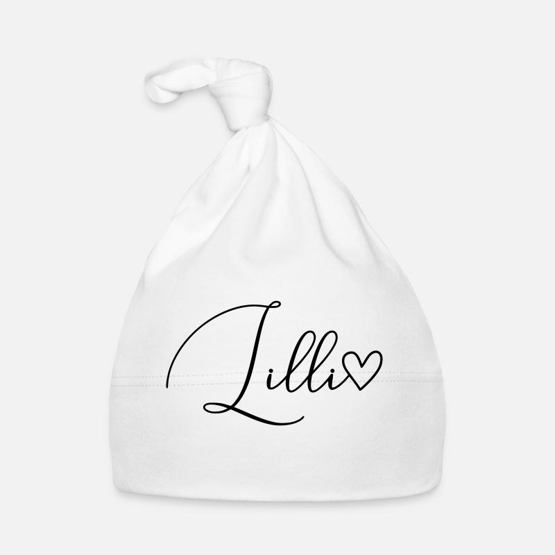 Lilli Name Vorname Mädchen Baby Bio-Mütze