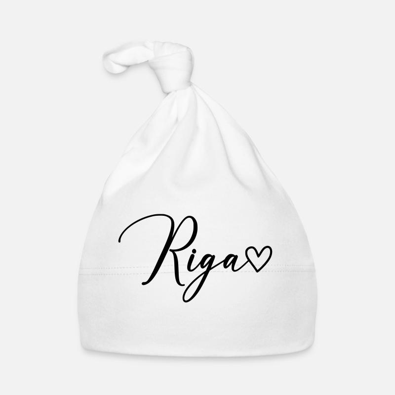 Riga skrifttype Babyhue af økologisk bomuld