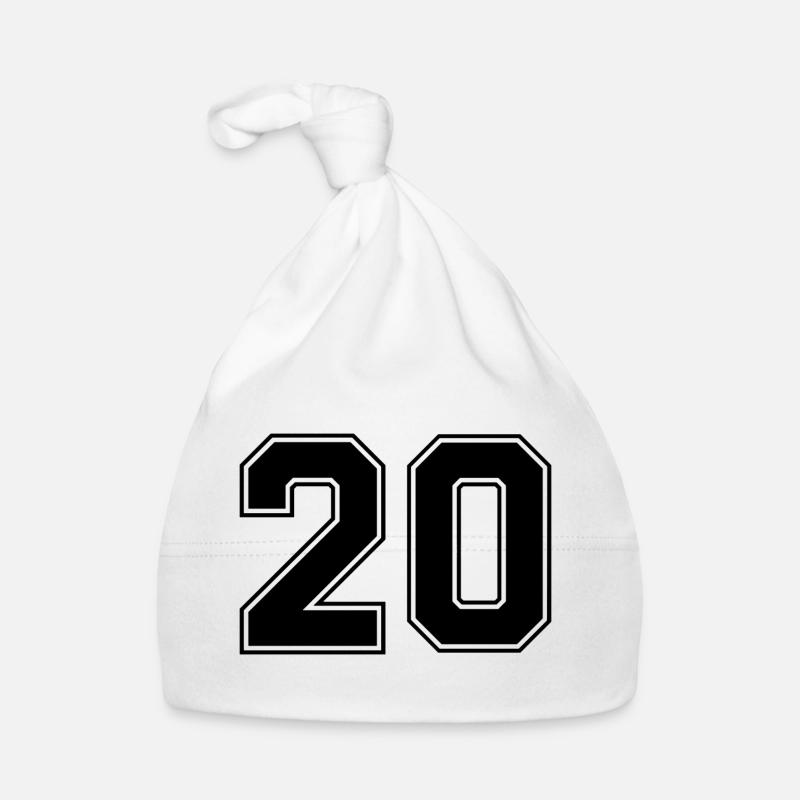 Nummer zwanzig 20 Baby Bio-Mütze