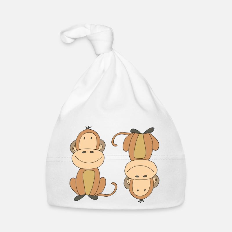 affe steht kopf Baby Bio-Mütze