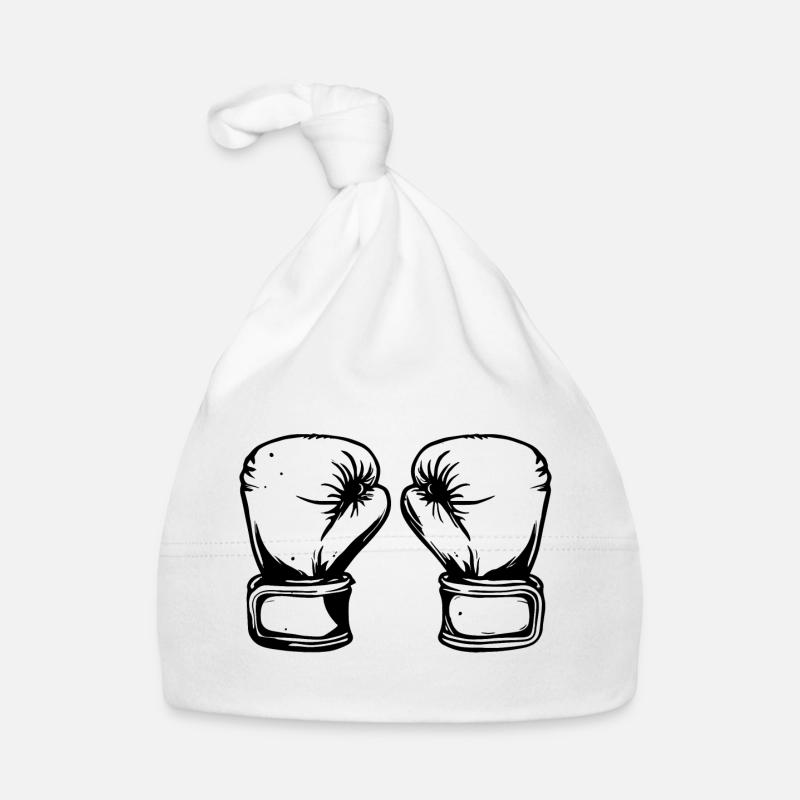 Boxing Gloves Drawing Organic Baby Cap