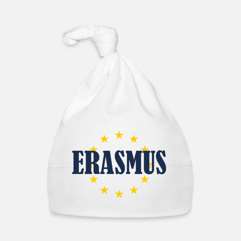 Erasmus Design avec EU Stars - Bonnet bio Bébé - blanc