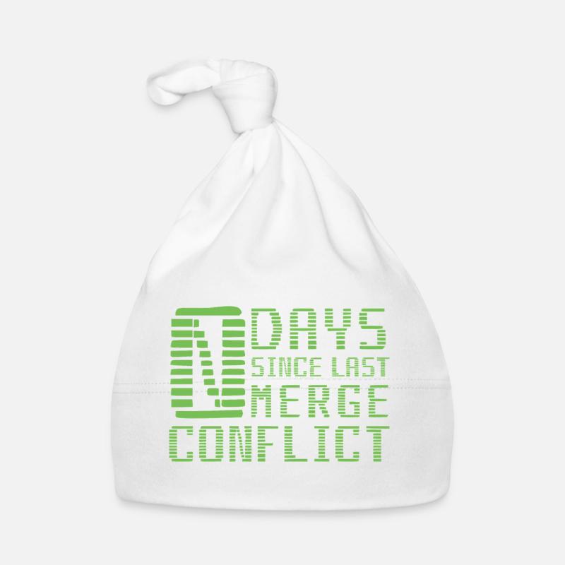 Merge Conflict Software Developer Entwickler Geek Baby Bio-Mütze