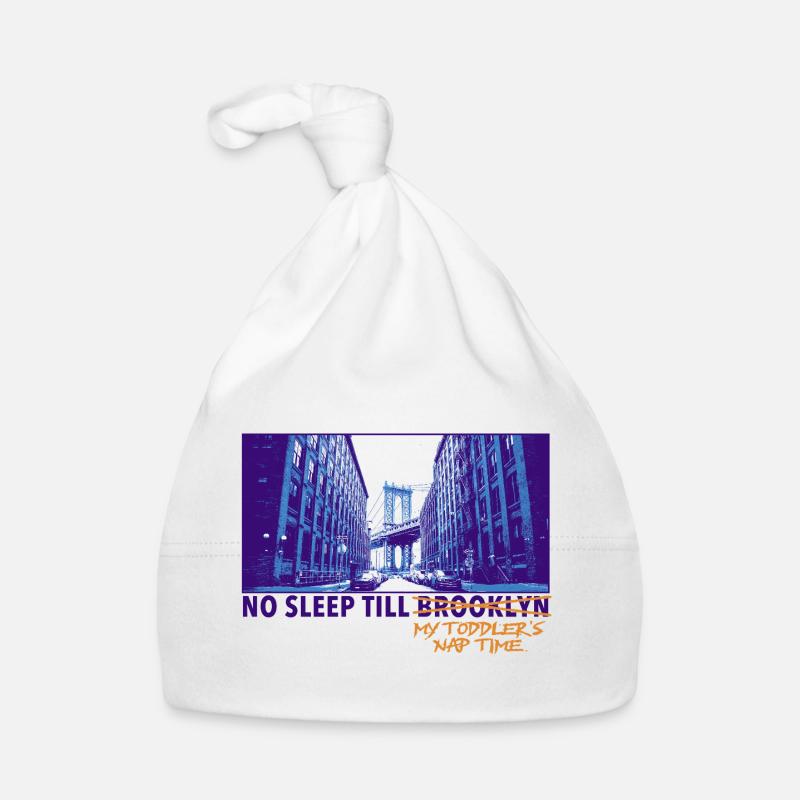 No Sleep Till Brooklyn – Eltern Meme Design Baby Bio-Mütze