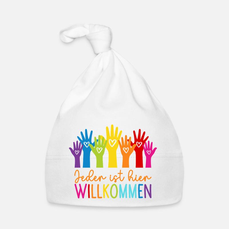 Jeder ist hier willkommen Baby Bio-Mütze