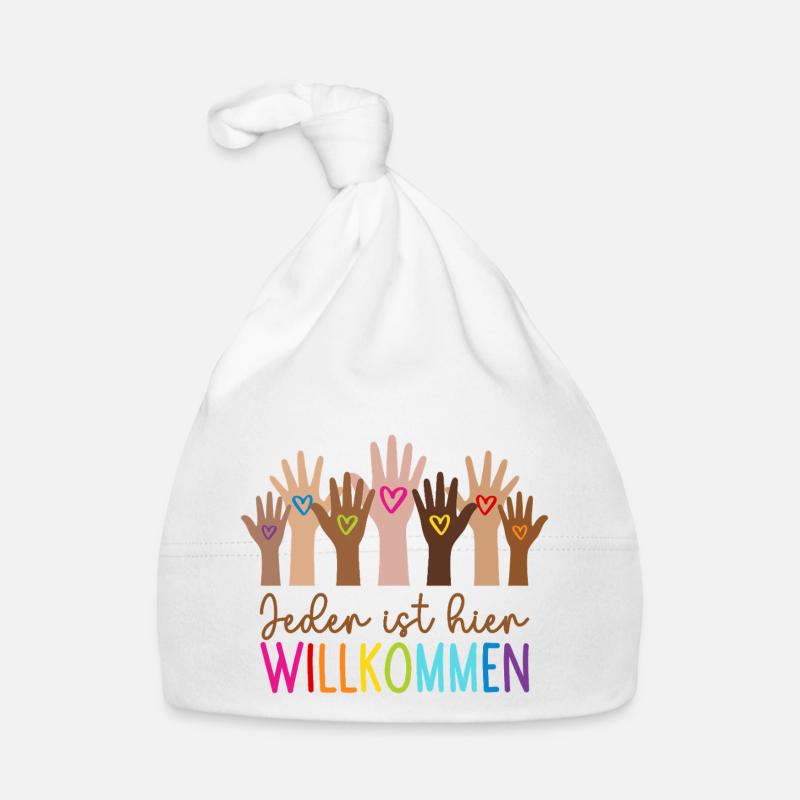 Jeder ist hier willkommen Baby Bio-Mütze