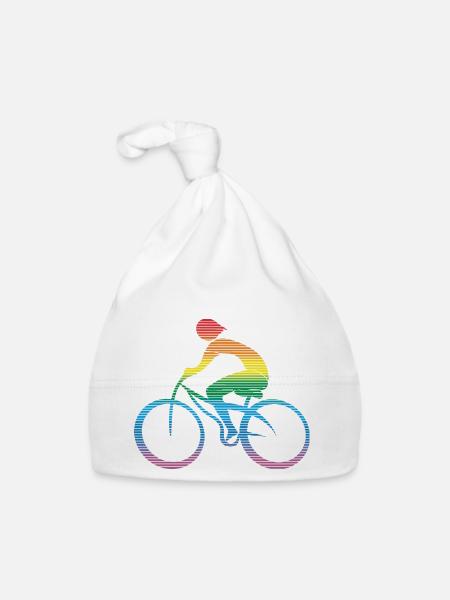 Cycliste - Bonnet bio Bébé - blanc - Devant