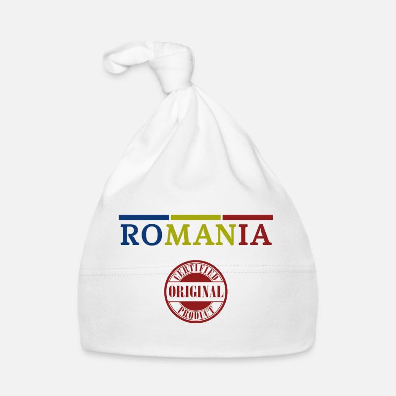 Drapeau roumain, fierté roumaine Bonnet bio Bébé