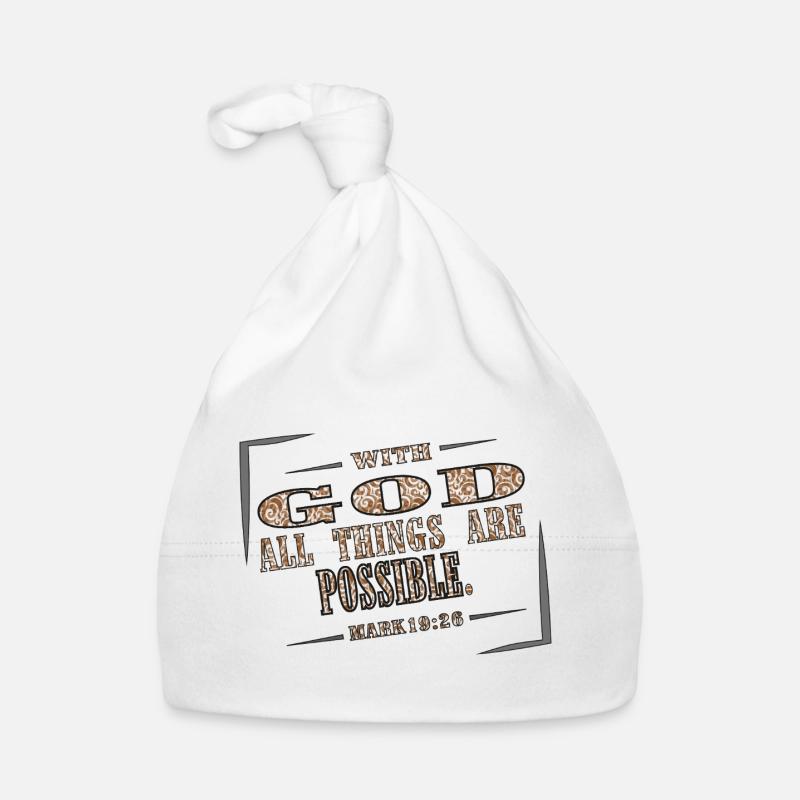 With God all things are Possible Organic Baby Cap