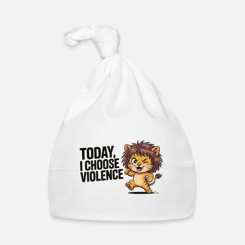Chaton avec la devise de la sauvagerie Bonnet bio Bébé